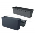OUTLET Doniczka Urbi Case M, donica antracytowa z wkładem 27L 770x235x406mm Prosperplast