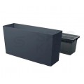 OUTLET Doniczka Urbi Case M, donica antracytowa z wkładem 27L 770x235x406mm Prosperplast