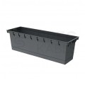 OUTLET Doniczka Urbi Case M, donica antracytowa z wkładem 27L 770x235x406mm Prosperplast