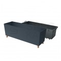 OUTLET Doniczka Urbi Case N, donica antracytowa z wkładem na nóżkach 27L 770x235x300mm Prosperplast