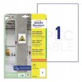 OUTLET Etykiety do trudnych powierzchni 210x297mm białe papierowe (20 etykiet na 20 arkuszach A4) AVERY Zweckform L7877-20