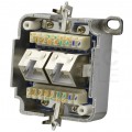 OUTLET Gniazdo komputerowe 2xRJ45 kat.5e ekranowane FTP natynkowe NEKU