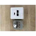 OUTLET Gniazdo komputerowe 2xRJ45 kat.5e ekranowane FTP natynkowe NEKU