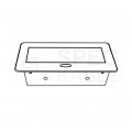 OUTLET Gniazdo meblowe, blatowe 2x2P+Z 16A 230V + 2xUSB A 2,1A 5V 3m czarny KOMBI BOX