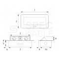 OUTLET Gniazdo meblowe, blatowe 2x2P+Z 16A 230V + 2xUSB A 2,1A 5V 3m czarny KOMBI BOX
