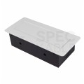OUTLET Gniazdo meblowe wpuszczane w blat potrójne 3x 230V 2P+Z z przewodem 1,5m metalowe białe ADELID