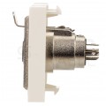 OUTLET Gniazdo XLR lutowane moduł 2M 45x45 biały Mediabox