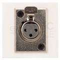 OUTLET Gniazdo XLR lutowane moduł 2M 45x45 biały Mediabox