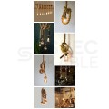 OUTLET Kabel zasilający ozdobny typu SZNUR KONOPNY 2x0,75mm2 do lampki Retro Vintage 4.5m