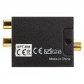 OUTLET Konwerter Audio cyfrowo-analogowy RCA Cinch / TOSLINK -> 2x RCA Cinch aktywny (gniazdo DC 5V 2A) czarny