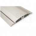 OUTLET Listwa maskująca przewody TV maskownica napodłogowa naścienna 139x22mm srebrna aluminium 1,1m