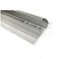 OUTLET Listwa maskująca przewody TV maskownica napodłogowa naścienna 139x22mm srebrna aluminium 1,1m