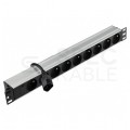 OUTLET Listwa zasilająca RACK 19" 1U 9 gniazd z wtykiem C14 NEKU 1,8m
