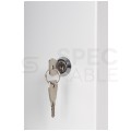 OUTLET Obudowa metalowa szafka CATV 520x400x180mm natynkowa z płytą metalową biała STALFLEX