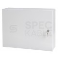 OUTLET Obudowa metalowa szafka CATV 520x400x180mm natynkowa z płytą metalową biała STALFLEX