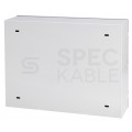 OUTLET Obudowa metalowa szafka CATV 520x400x180mm natynkowa z płytą metalową biała STALFLEX