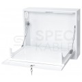 OUTLET Obudowa RACK 19" 2U 130mm pionowa biała