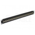 OUTLET Patch panel RACK 19" 24 porty BNC 1U czarny