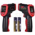 OUTLET Pirometr WT323C bezdotykowy termometr laserowy [-50 ÷ +650°C] z regulacją emisyjności, kolorowym wyświetlaczem LCD i termoparą typu K WINTACT