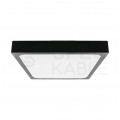 OUTLET Plafon kwadratowy natynkowy LED 18W 1800lm 4000K IP44 biała barwa neutralna barwa NW z mikrofalowym czujnikiem ruchu czarny V-TAC VT-8618SB-SQ