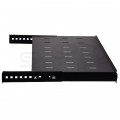 OUTLET Półka regulowana do szafy RACK 19" 1U 350mm czarna NEKU