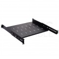 OUTLET Półka regulowana do szafy RACK 19" 1U 350mm czarna NEKU