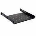 OUTLET Półka regulowana do szafy RACK 19" 1U 350mm czarna NEKU