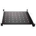 OUTLET Półka regulowana do szafy RACK 19" 1U 550mm czarna