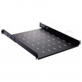 OUTLET Półka regulowana do szafy RACK 19" 1U 550mm czarna