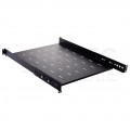 OUTLET Półka regulowana do szafy RACK 19" 1U 550mm czarna