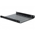 OUTLET Półka regulowana do szafy RACK 19" 1U 550mm czarna NEKU