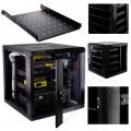 OUTLET Półka regulowana do szafy RACK 19" 1U 550mm czarna NEKU