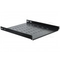 OUTLET Półka regulowana do szafy RACK 19" 1U 550mm czarna NEKU
