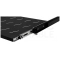 OUTLET Półka wysuwana do szafy RACK 19" 1U 350mm z uchwytem czarna