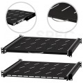 OUTLET Półka wysuwana do szafy RACK 19" 1U 350mm z uchwytem czarna
