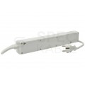 OUTLET Przedłużacz elektryczny Listwa zasilająca na 5 gniazd [2P+Z] + 2 gniazda USB (5V 2,1A) z wyłącznikiem biała 1,5m