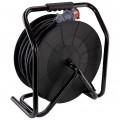 OUTLET Przedłużacz siłowy zwijany na bębnie Rozgałęźnik budowlany na 1 gniazdo siłowe [5p] 400V 16A + 2 gniazda [2P+Z] 230V 16A IP44 na kablu OW 3x2,5mm2 50m