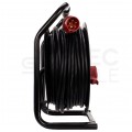OUTLET Przedłużacz siłowy zwijany na bębnie Rozgałęźnik budowlany na 1 gniazdo siłowe [5p] 400V 16A + 2 gniazda [2P+Z] 230V 16A IP44 na kablu OW 3x2,5mm2 50m