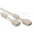 OUTLET Przedłużacz VGA (D-Sub 15-pin) HD@60 (wtyk / gniazdo) szary 3m