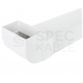 OUTLET Przepust kanał kablowy podtynkowy do maskowania kabli telewizyjnych kanał płaski + 2x kątownik 55x110mm 1,5M