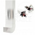OUTLET Przepust kanał kablowy podtynkowy do maskowania kabli telewizyjnych kanał płaski + 2x kątownik 55x110mm 1M