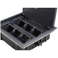 OUTLET Puszka podłogowa 12M (6x 45x45) IP40 regulowana Alantec