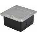 OUTLET Puszka podłogowa 3M (230V [2P+Z] + RJ45 kat.5e) hermetyczna IP44 aluminiowa NEKU