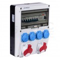 OUTLET Rozdzielnica budowlana DV-S/FI hermetyczna IP54 Wyposażona + 32A/[5P] + 16A/[5P] + 4x230V/[2P+Z] DOKTORVOLT DV-9918-F
