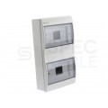 OUTLET Rozdzielnica n/t 16mod. (2x8) z listwą N+PE IP40