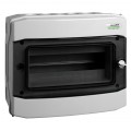 OUTLET Rozdzielnica natynkowa hermetyczna PHS 1x12 modułów IP65 (400V AC / 1500V DC) 319x256x144mm plastikowa drzwi transparentne dymne NOARK