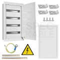 OUTLET Rozdzielnica podtynkowa metalowa 4x18 modułów IP30 (400V AC) 735x415x130mm drzwi pełne KOLE SYSTEMS