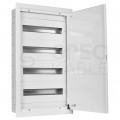 OUTLET Rozdzielnica podtynkowa metalowa 4x18 modułów IP30 (400V AC) 735x415x130mm drzwi pełne KOLE SYSTEMS