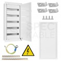 OUTLET Rozdzielnica podtynkowa metalowa 5x18 modułów IP30 (400V AC) 885x415x130mm drzwi pełne KOLE SYSTEMS