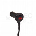OUTLET Rozgałęźnik gniazda zapalniczki samochodowej na 3 gniazda 12V/24V + 2x USB 2,4A czarny